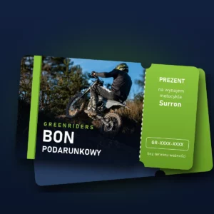 Bon podarunkowy Green Riders na wynajem motocykla elektrycznego Surron — od 350 do 1000 zł